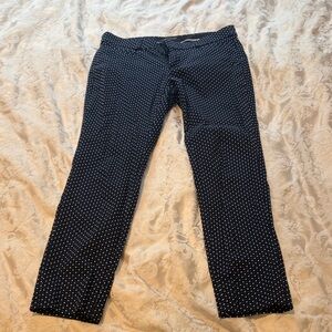 Banana Republic Women's Black Polka Dot Cropped Pants